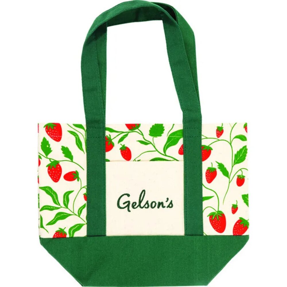 Gelson's | Earthwise mini canvas tote bag - wild strawberries OS